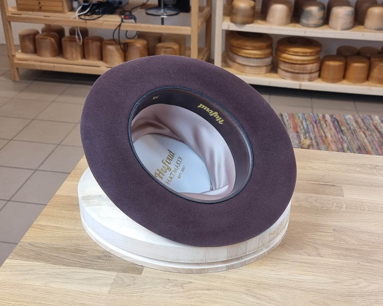 LEIFUR FEDORA | DARK BROWN RUST | RABBIT & HARE DELUXE BLEND | SIZE 58, US 7 1/4