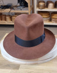 LEIFUR FEDORA | COGNAC | 50X BEAVER BLEND | SIZE 61, US 7 5/8