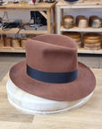 LEIFUR FEDORA | COGNAC | 50X BEAVER BLEND | SIZE 61, US 7 5/8