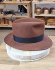 LEIFUR FEDORA | COGNAC | 50X BEAVER BLEND | SIZE 61, US 7 5/8