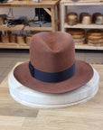 LEIFUR FEDORA | COGNAC | 50X BEAVER BLEND | SIZE 61, US 7 5/8