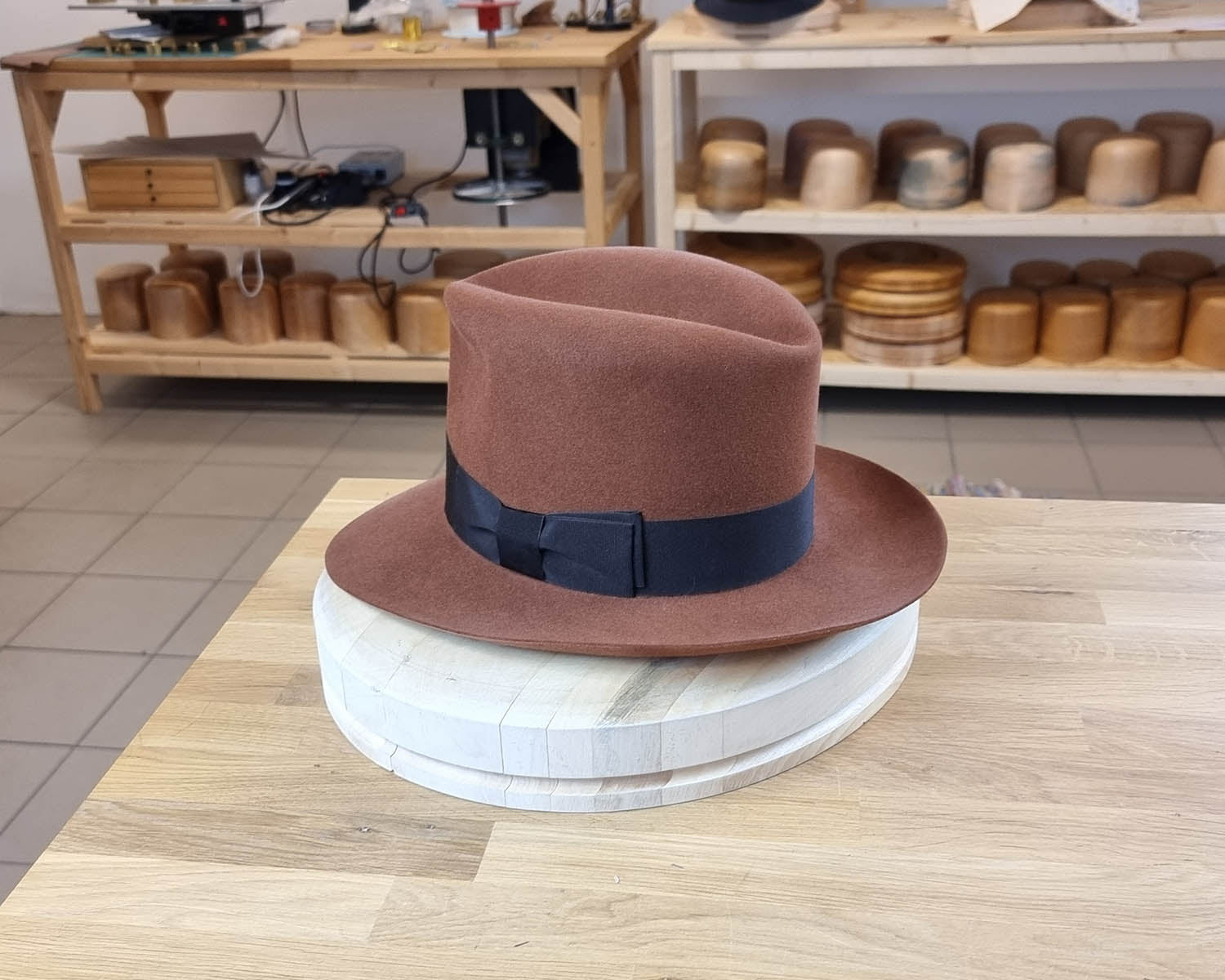 LEIFUR FEDORA | COGNAC | 50X BEAVER BLEND | SIZE 61, US 7 5/8