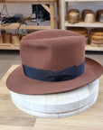 LEIFUR FEDORA | COGNAC | 50X BEAVER BLEND | SIZE 61, US 7 5/8