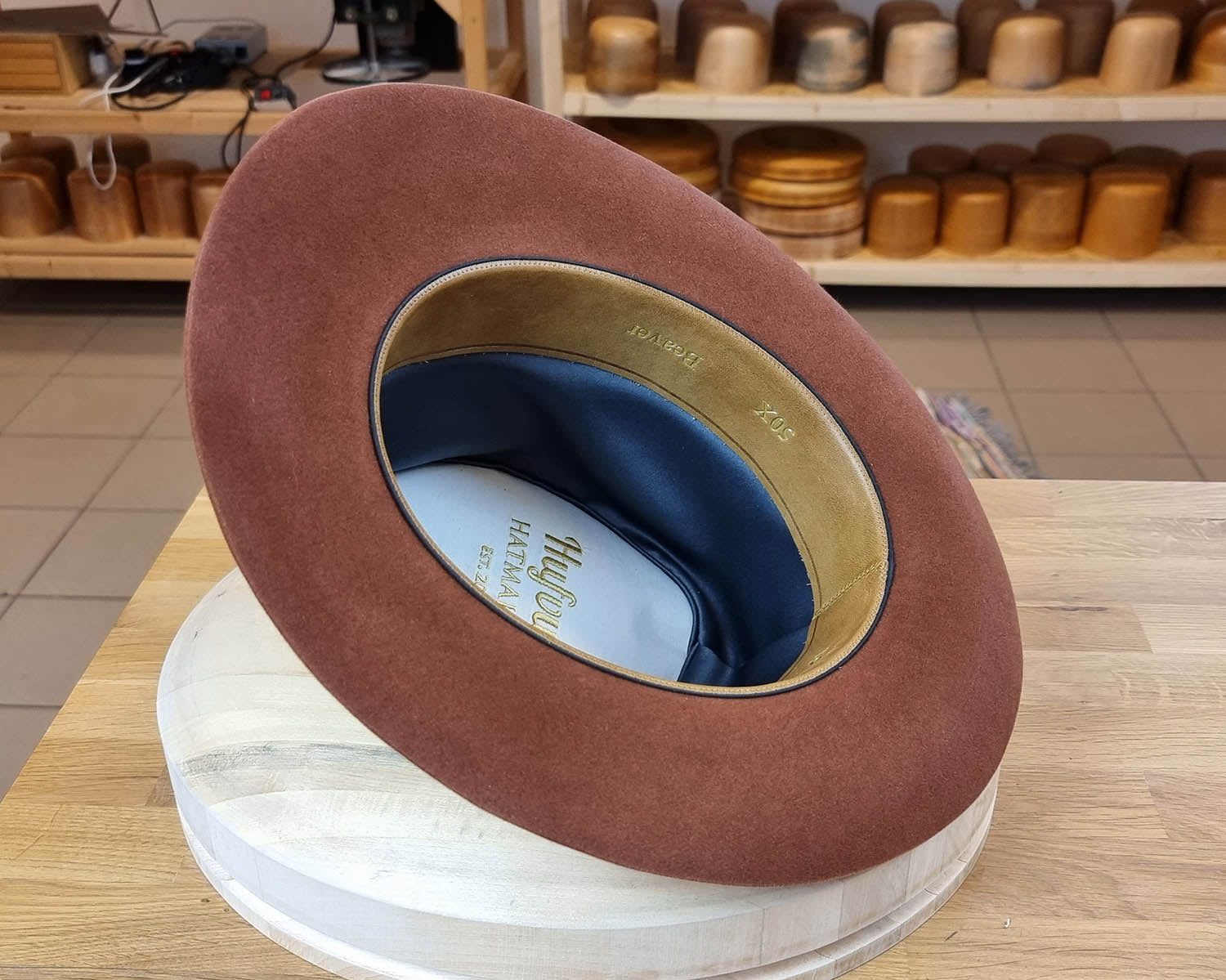 LEIFUR FEDORA | COGNAC | 50X BEAVER BLEND | SIZE 61, US 7 5/8