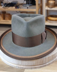 BOGART FEDORA | PECAN COLOR | 100X BEAVER | DUAL BRIM BINDING | SIZE 58, US 7 1/4