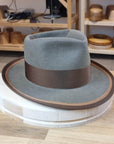 BOGART FEDORA | PECAN COLOR | 100X BEAVER | DUAL BRIM BINDING | SIZE 58, US 7 1/4