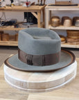 BOGART FEDORA | PECAN COLOR | 100X BEAVER | DUAL BRIM BINDING | SIZE 58, US 7 1/4