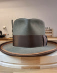 BOGART FEDORA | PECAN COLOR | 100X BEAVER | DUAL BRIM BINDING | SIZE 58, US 7 1/4