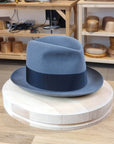 1930s FEDORA | EMERALD GRAY COLOR | 30X BEAVER BLEND | SIZE 57, US 7 1/8