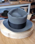 BOGART FEDORA | EMERALD GRAY | 50X BEAVER BLEND | SIZE 62, US 7 3/4