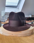 DILLINGER FEDORA | 50X BEAVER BLEND | OXBLOOD | SIZE 59, US 7 3/8