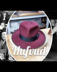 LEIFUR FEDORA | BURGUNDY | RABBIT & HARE DELUXE BLEND | SIZE 60, US 7 1/2