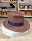 LEIFUR FEDORA | COGNAC | 50X BEAVER BLEND | SIZE 61, US 7 5/8