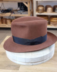 LEIFUR FEDORA | COGNAC | 50X BEAVER BLEND | SIZE 61, US 7 5/8