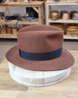 LEIFUR FEDORA | COGNAC | 50X BEAVER BLEND | SIZE 61, US 7 5/8