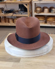 LEIFUR FEDORA | COGNAC | 50X BEAVER BLEND | SIZE 61, US 7 5/8