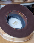 LEIFUR FEDORA | DARK BROWN RUST | RABBIT & HARE DELUXE BLEND | SIZE 57, US 7 1/8