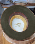 LEIFUR FEDORA | MOSS GREEN | RABBIT & HARE DELUXE BLEND | SIZE 58, US 7 1/4