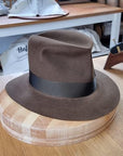 LEIFUR Lucky FEDORA | SABLE BROWN | 100X BEAVER | SIZE 58, US 7 1/4