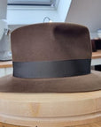 LEIFUR Lucky FEDORA | SABLE BROWN | 100X BEAVER | SIZE 58, US 7 1/4