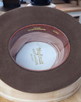 LEIFUR Raven Crown FEDORA | SABLE BROWN | 100X BEAVER | SIZE 59, US 7 3/8
