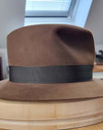 LEIFUR Raven Crown FEDORA | SABLE BROWN | 100X BEAVER | SIZE 59, US 7 3/8