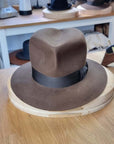 LEIFUR Raven Crown FEDORA | SABLE BROWN | 100X BEAVER | SIZE 62, US 7 3/4