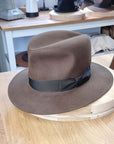LEIFUR Raven Crown FEDORA | SABLE BROWN | 100X BEAVER | SIZE 62, US 7 3/4