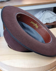OLAV FEDORA | DARK BROWN RUST | RABBIT & HARE DELUXE BLEND | SIZE 58, US 7 1/4