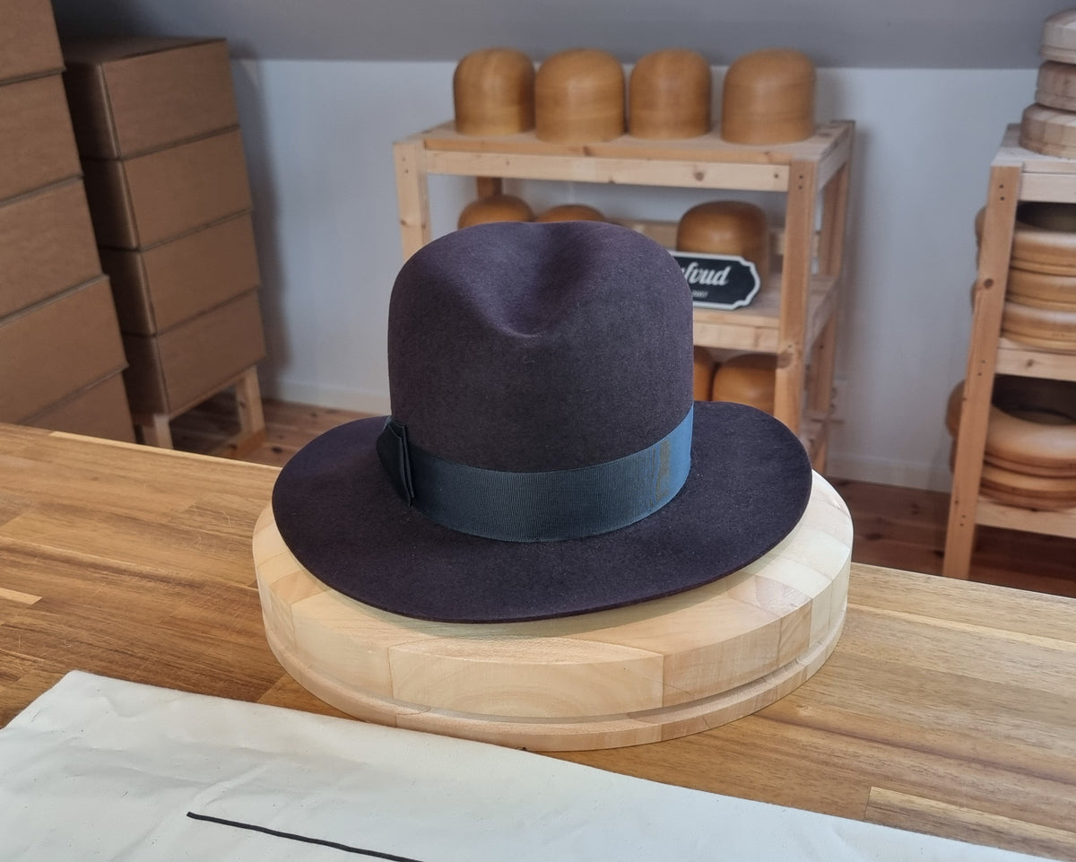 LEIFUR Raven Crown FEDORA | BEAVER FIFTY | OXBLOOD COLOR | MULTIPLE SIZE AVAILABLE
