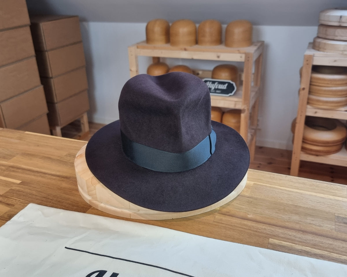 LEIFUR Raven Crown FEDORA | BEAVER FIFTY | OXBLOOD COLOR | MULTIPLE SIZE AVAILABLE