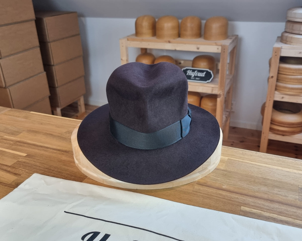 LEIFUR Raven Crown FEDORA | BEAVER FIFTY | OXBLOOD COLOR | MULTIPLE SIZE AVAILABLE