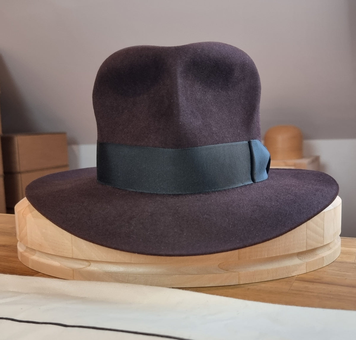 LEIFUR Raven Crown FEDORA | BEAVER FIFTY | OXBLOOD COLOR | MULTIPLE SIZE AVAILABLE