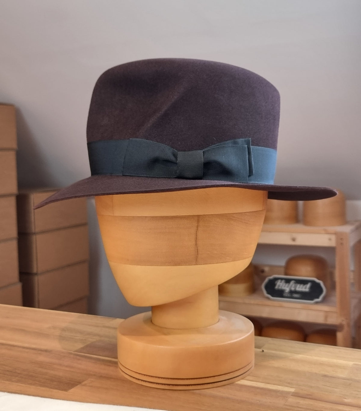 LEIFUR Raven Crown FEDORA | BEAVER FIFTY | OXBLOOD COLOR | MULTIPLE SIZE AVAILABLE