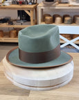 WHIPPET FEDORA | DELUXE RABBIT & HARE BLEND | SAGE GREEN | SIZE 59, US 7 3/8