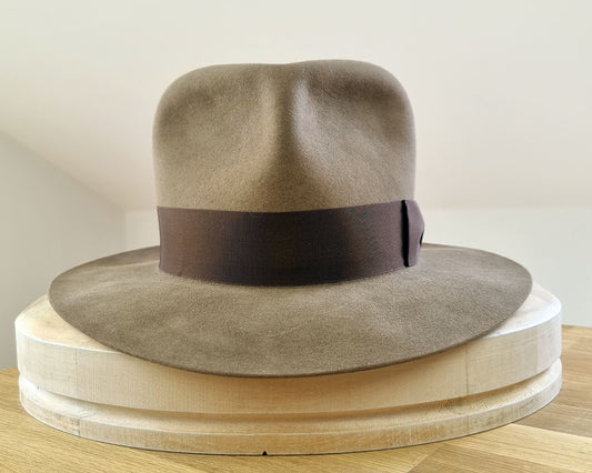 LEIFUR Adventure FEDORA | WESTERN REMAKE 4X BEAVER | VINTAGE ACORN COLOR | SIZE 60, US 7 1/2