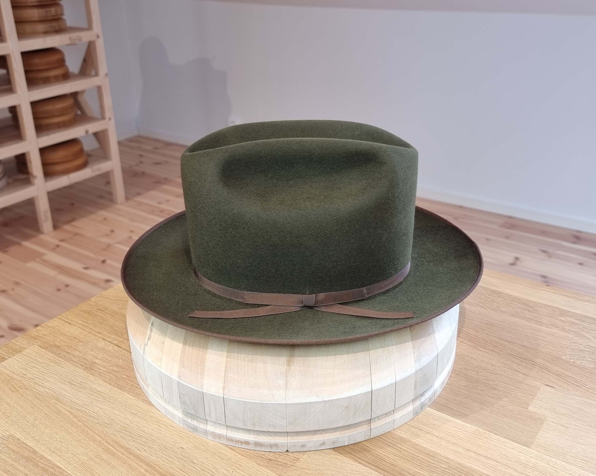 OPEN ROAD HAT | RABBIT &amp; HARE DELUXE BLEND | MOSS GREEN COLOR | SIZE 59, US 7 3/8