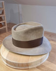 WHIPPET FEDORA | 100X NUTRIA | DRIFTWOOD COLOR | SIZE 58, US 7 1/4