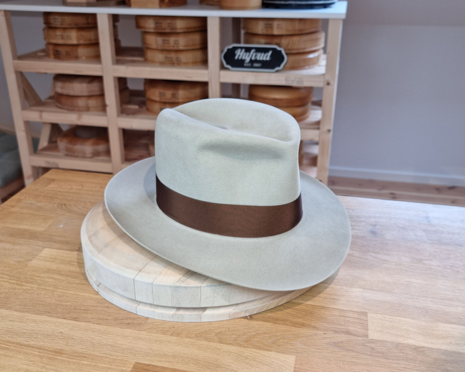 LEIFUR Lucky FEDORA | 100X BEAVER | SILVERBELLY COLOR | SIZE 58, US 7 1/4