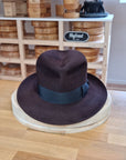 LEIFUR Lucky FEDORA | 100X BEAVER | OXBLOOD COLOR | SIZE 59, US 7 3/8