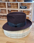 LEIFUR Lucky FEDORA | 100X BEAVER | OXBLOOD COLOR | SIZE 59, US 7 3/8