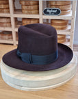 LEIFUR Lucky FEDORA | 100X BEAVER | OXBLOOD COLOR | SIZE 59, US 7 3/8