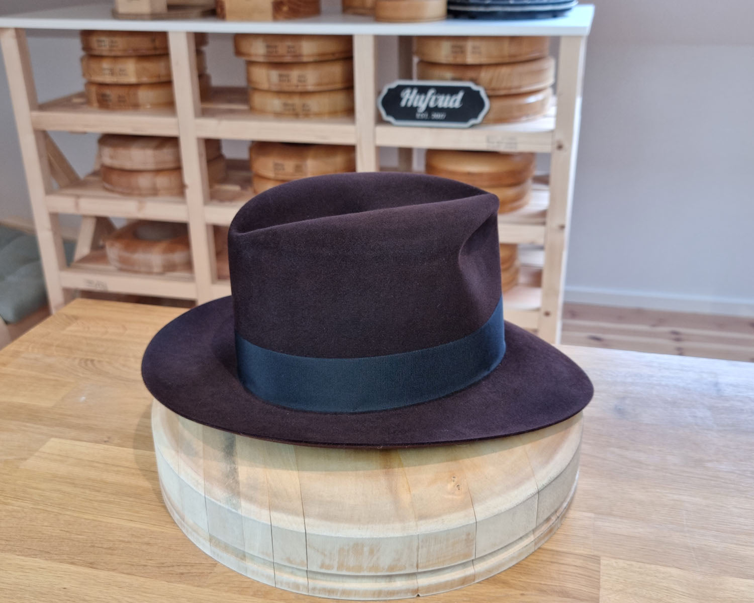 LEIFUR Lucky FEDORA | 100X BEAVER | OXBLOOD COLOR | SIZE 59, US 7 3/8