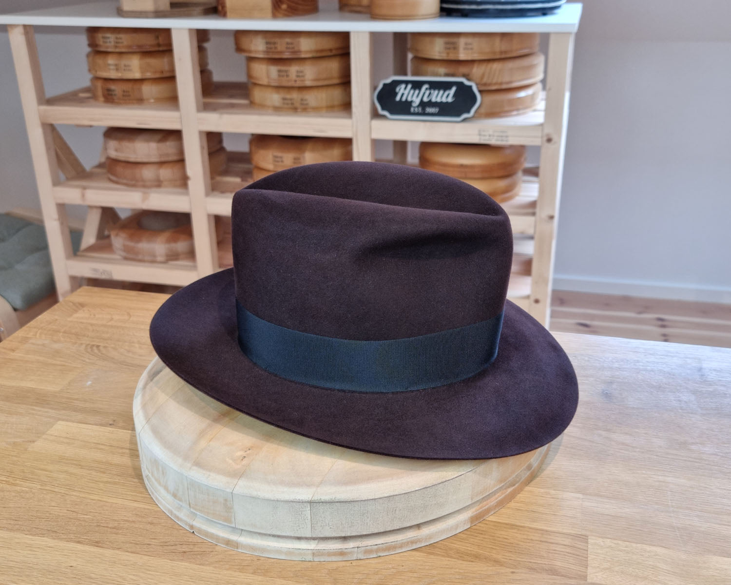 LEIFUR Lucky FEDORA | 100X BEAVER | OXBLOOD COLOR | SIZE 59, US 7 3/8