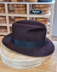 LEIFUR Lucky FEDORA | 100X BEAVER | OXBLOOD COLOR | SIZE 59, US 7 3/8