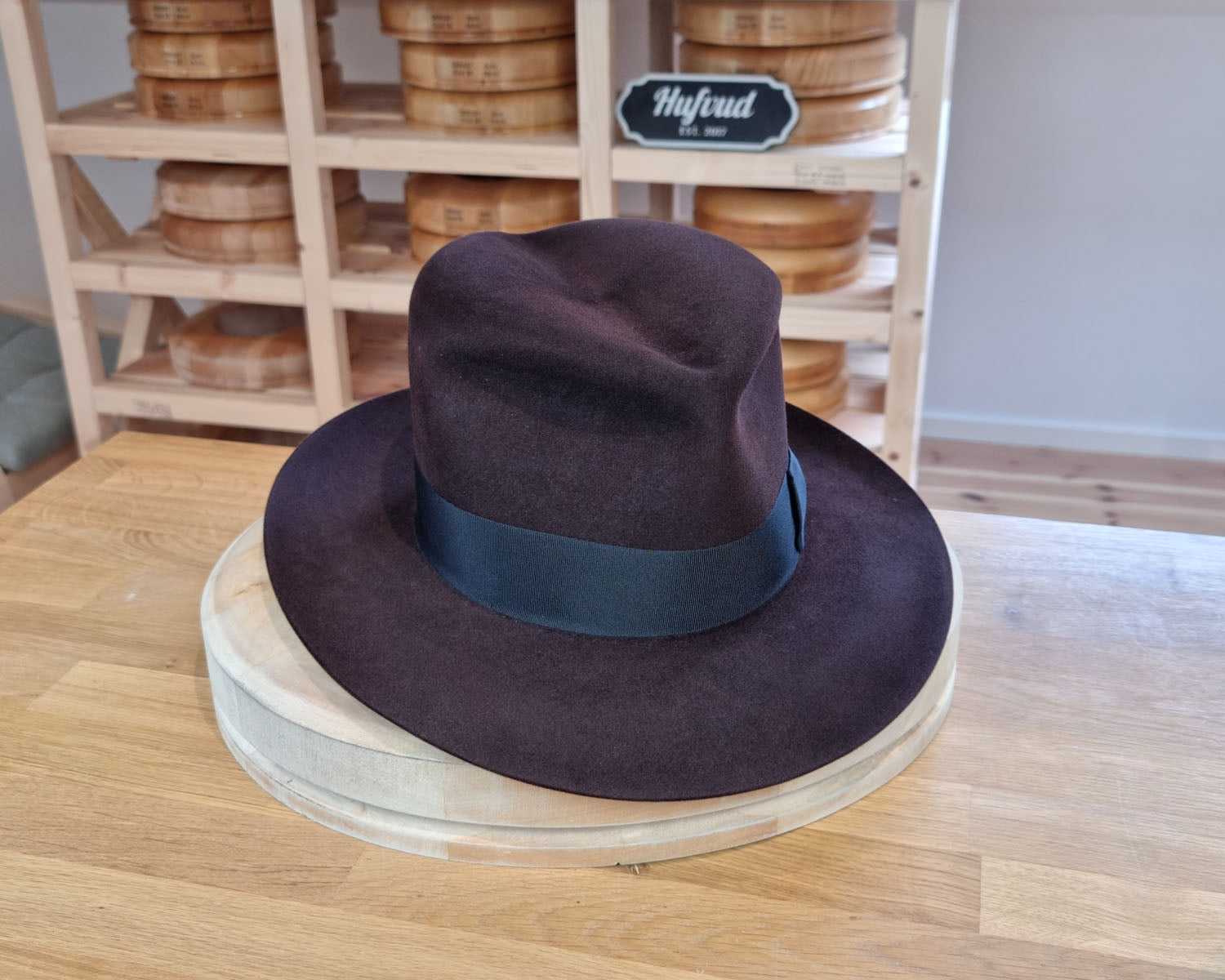 LEIFUR Lucky FEDORA | 100X BEAVER | OXBLOOD COLOR | SIZE 59, US 7 3/8