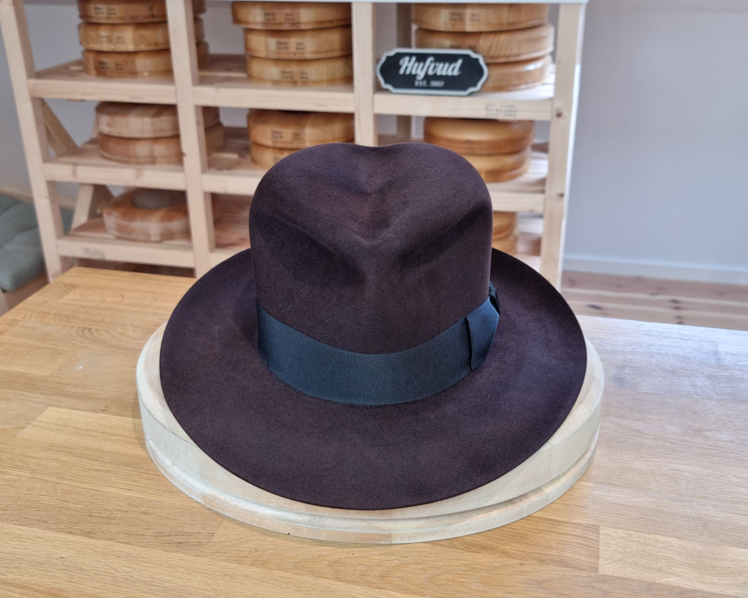 LEIFUR Lucky FEDORA | 100X BEAVER | OXBLOOD COLOR | SIZE 59, US 7 3/8