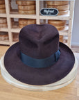 LEIFUR Lucky FEDORA | 100X BEAVER | OXBLOOD COLOR | SIZE 59, US 7 3/8