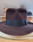 LEIFUR Lucky FEDORA | 100X BEAVER | OXBLOOD COLOR | SIZE 59, US 7 3/8