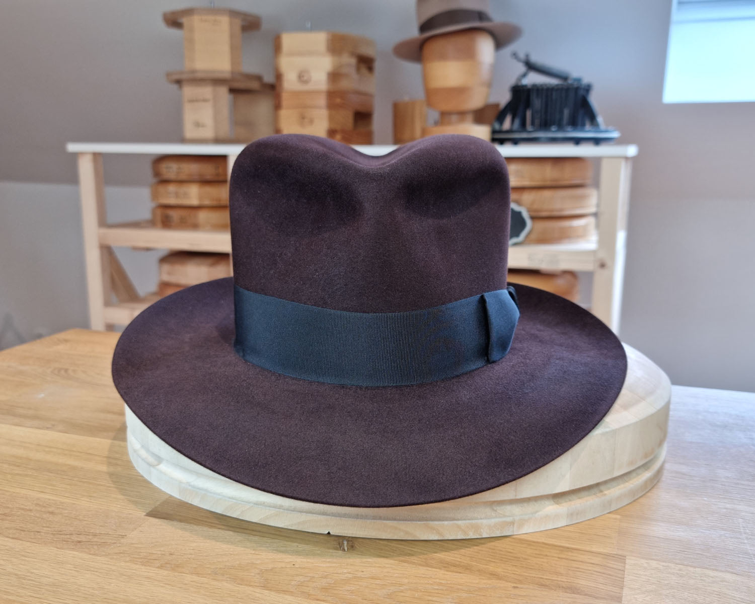 LEIFUR Lucky FEDORA | 100X BEAVER | OXBLOOD COLOR | SIZE 59, US 7 3/8